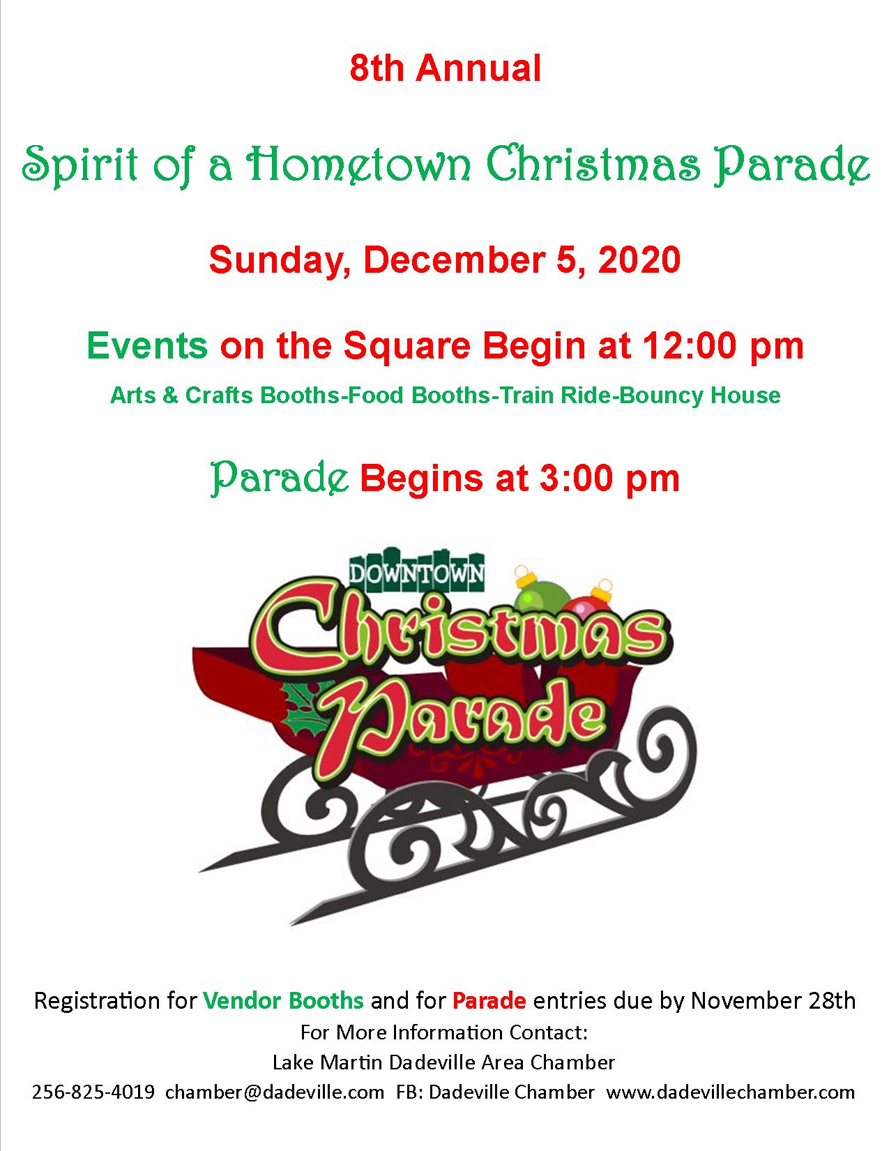 8th Annual Dadeville's Spirit of a Hometown Christmas Parade
